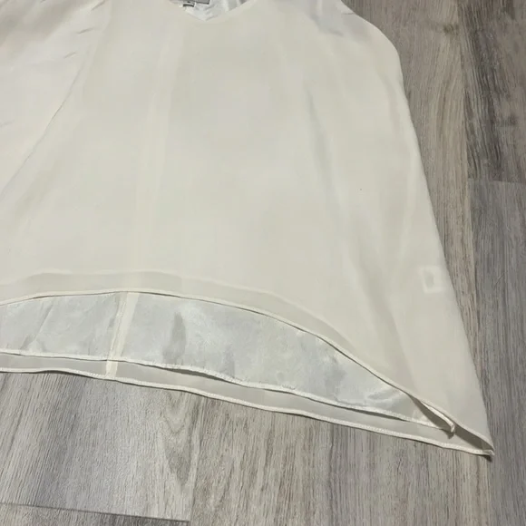 Mason Silk Lace Cream Flowing Tank Top Size 0 - Picture 6 of 8